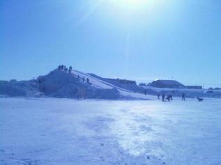 A Sledding We Will Go! (Pic taken with my phone.)